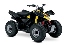 New 2017 SUZUKI QUADSPORT Z90 CHAMPION YELLOW / SOLID BLACK The 2017 Suzuki Z90 is the ideal ATV for young riders to grow skills with. Convenient features like an automatic transmission and electric starter help make this ATV suitable for supervised riders ages 12 and up. An easy-to-set throttle limiter lets adults set the power level appropriately for young riders, and a keyed ignition switch makes sure there’s no unauthorized journeys. Get your little ones started on the Quadsport Z90 so your whole family can experience the fun of the outdoors and the joy of riding a Suzuki!